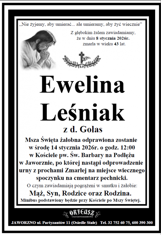 EWELINA  LEŚNIAK Z DOMU GOŁAS