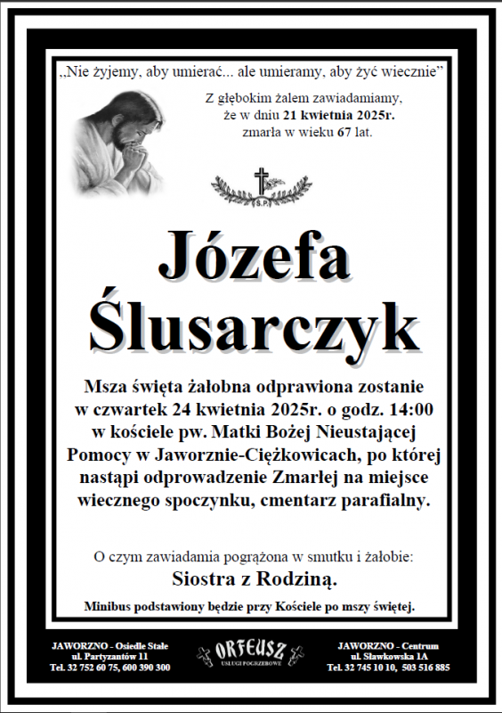 JÓZEFA ŚLUSARCZYK
