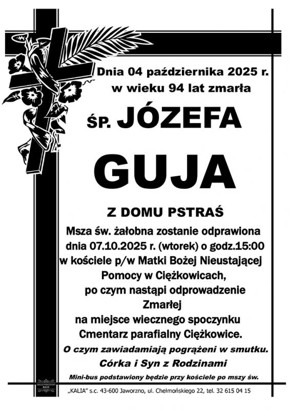 JÓZEFA GUJA Z DOMU PSTRAŚ