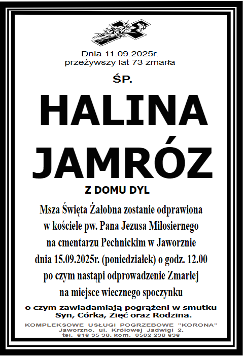 HALINA JAMRÓZ Z DOMU DYL