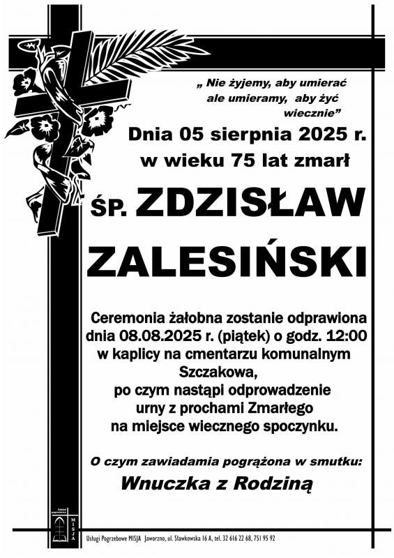 ZDZISŁAW ZALESIŃSKI