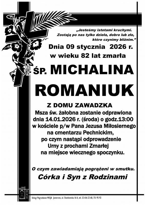 MICHALINA  ROMANIUK Z DOMU ZAWADZKA