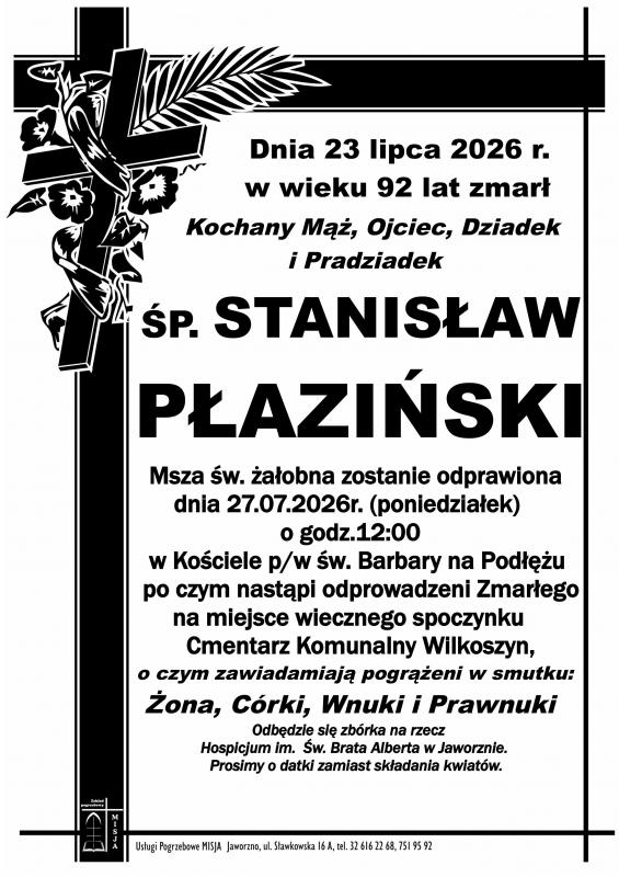 STANISŁAW PŁAZIŃSKI