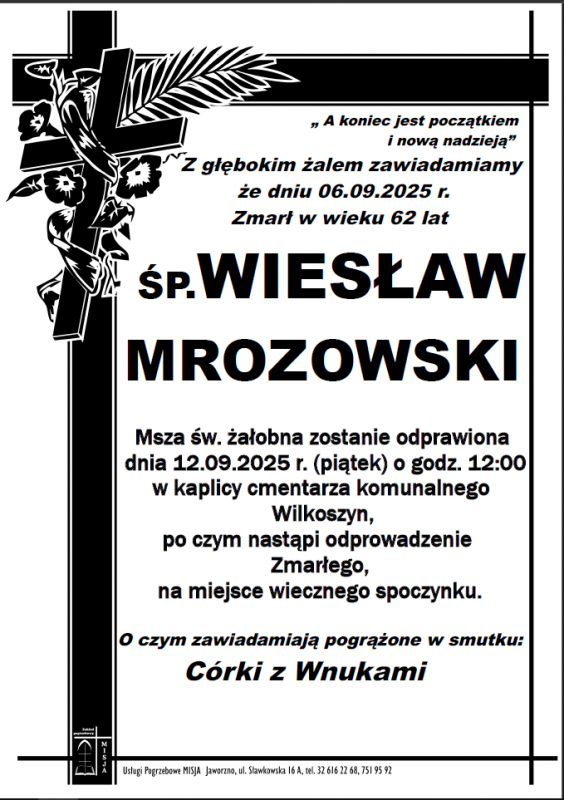 WIESŁAW MROZOWSKI