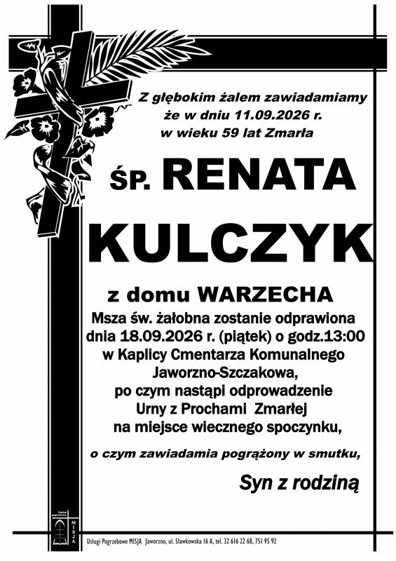 RENATA KULCZYK Z DOMU WARZECHA