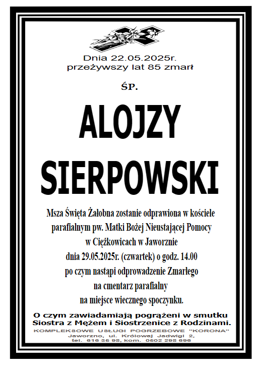 ALOJZY SIERPOWSKI