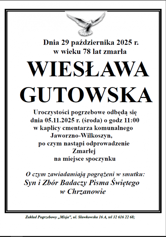 WIESŁAWA GUTOWSKA