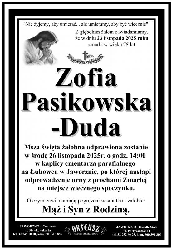 ZOFIA PASIKOWSKA-DUDA