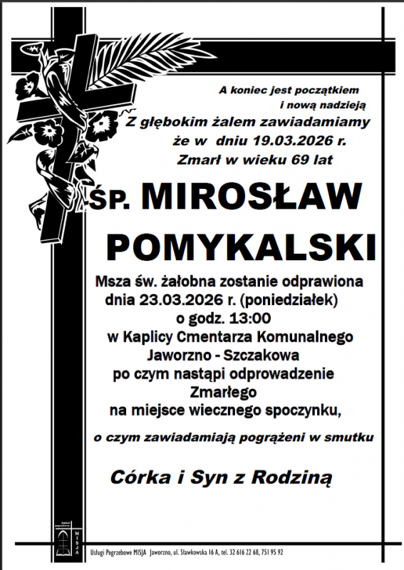 MIROSŁAW POMYKALSKI