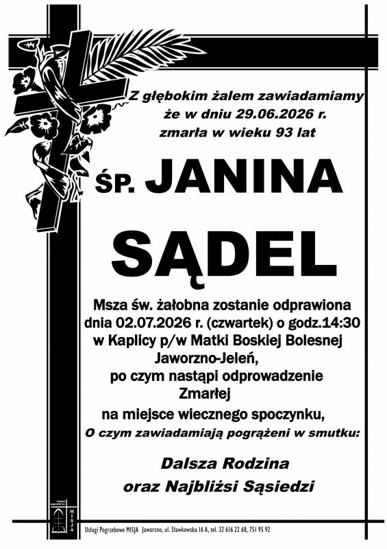JANINA SĄDEL