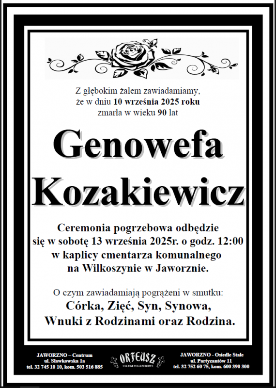 GENOWEFA KOZAKIEWICZ