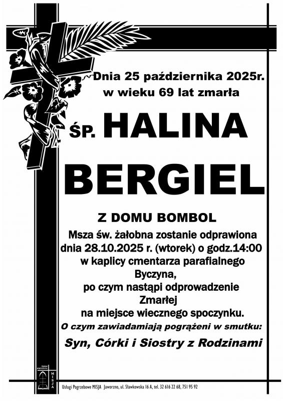 HALINA BERGIEL Z DOMU BOMBOL