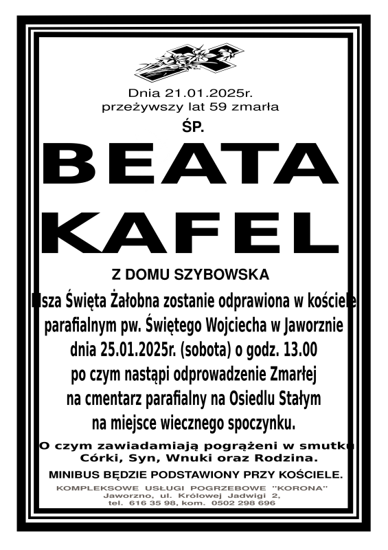 BEATA KAFEL Z DOMU SZYBOWSKA