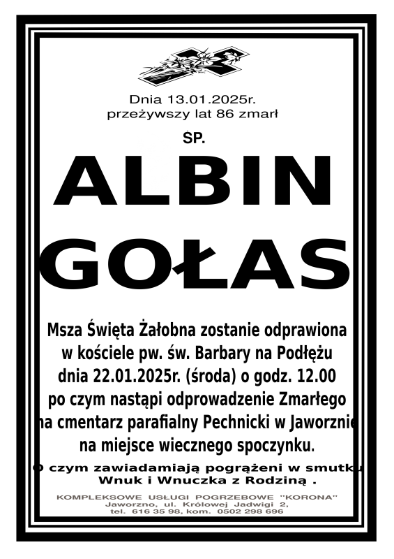 ALBIN GOŁAS