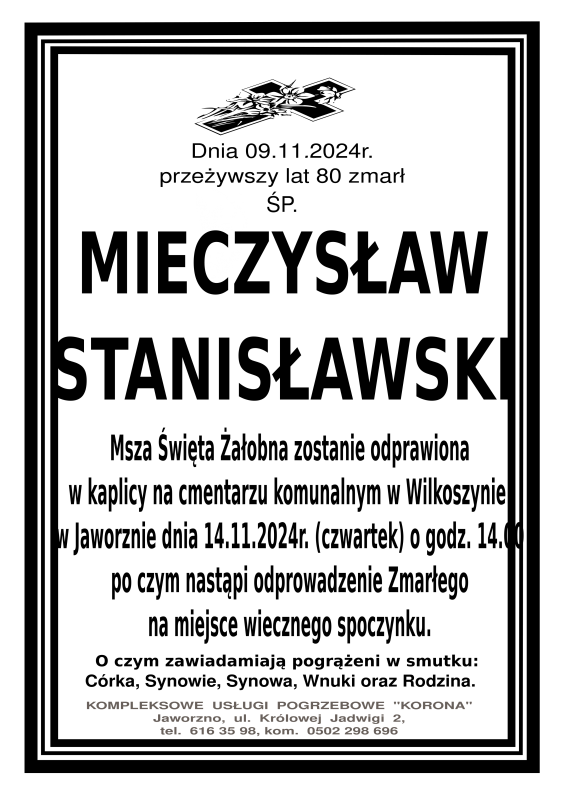 MIECZYSŁAW STANISŁAWSKI