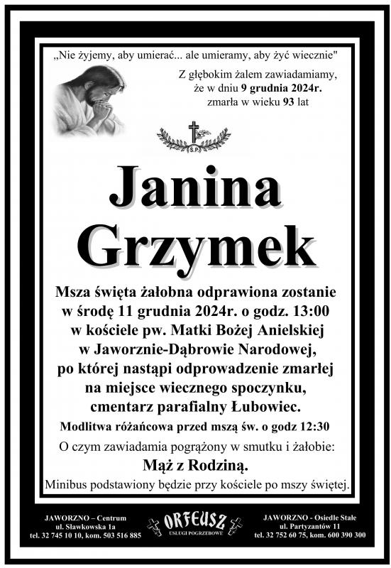 JANINA GRZYMEK