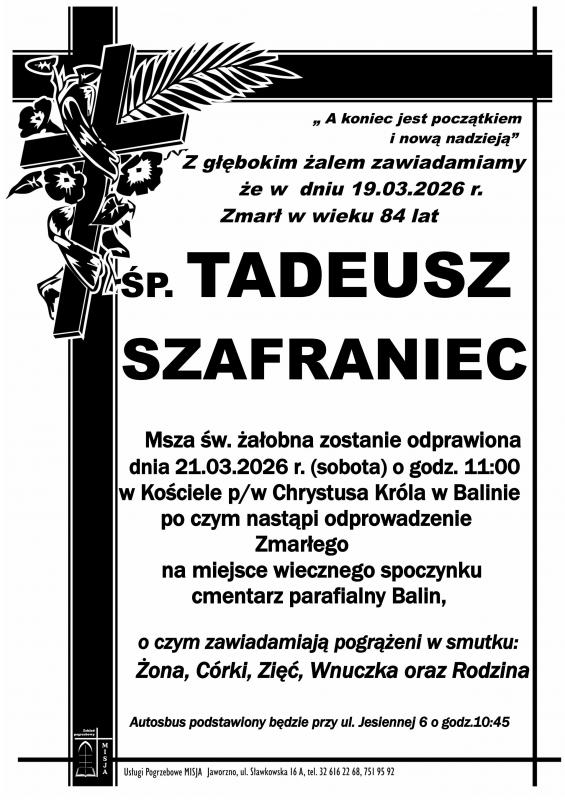 TADEUSZ SZAFRANIEC