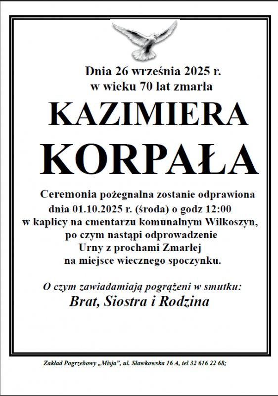 KAZIMIERA KORPAŁA