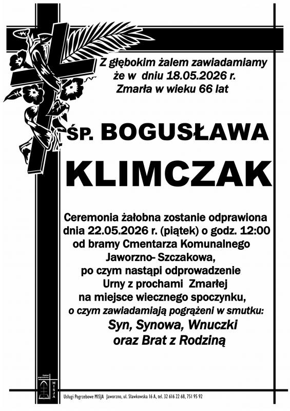 BOGUSŁAWA  KLIMCZAK
