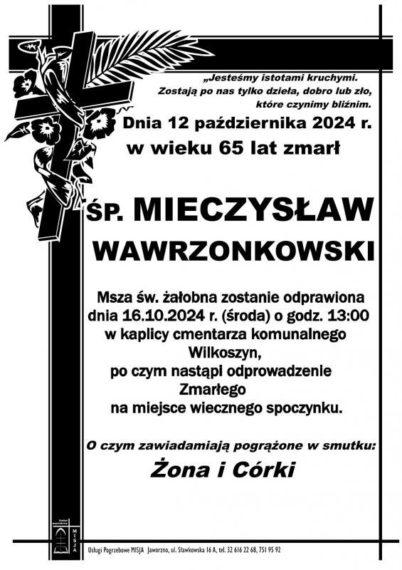 MIECZYSŁAW WAWRZONKOWSKI