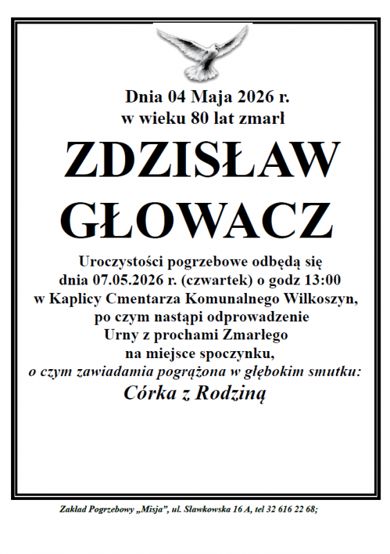 ZDZISŁAW GŁOWACZ