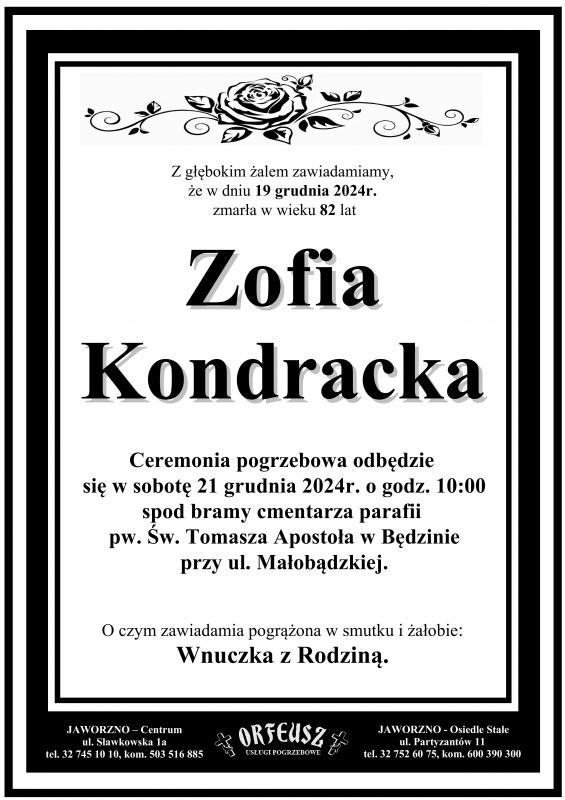 ZOFIA KONDRACKA