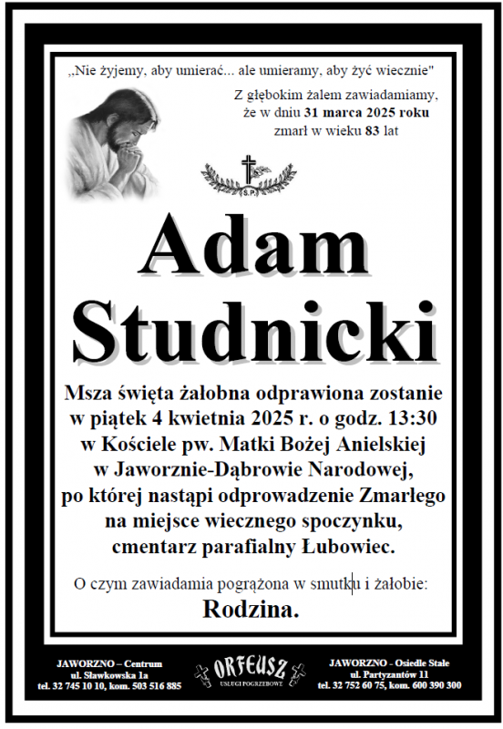 ADAM STUDNICKI