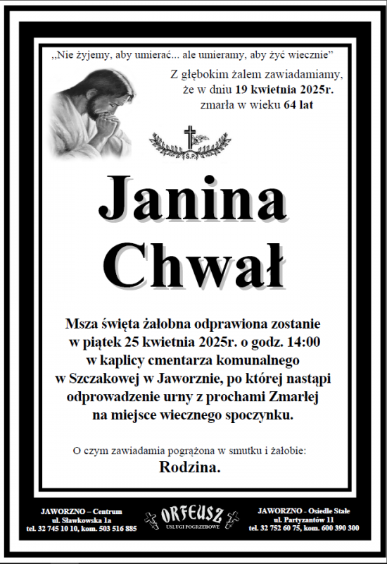 JANINA CHWAŁ