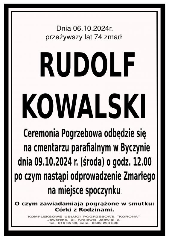 RUDOLF KOWALSKI