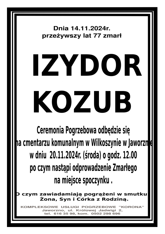 IZYDOR KOZUB