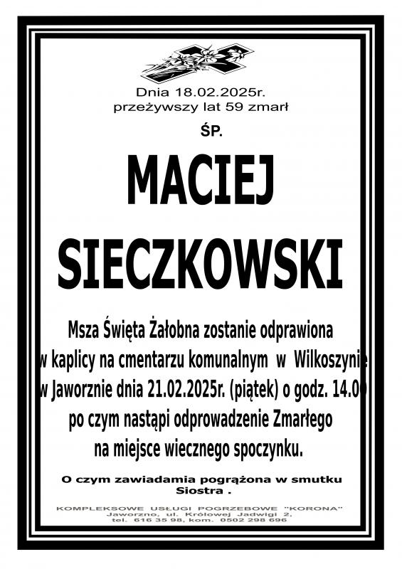 MACIEJ SIECZKOWSKI