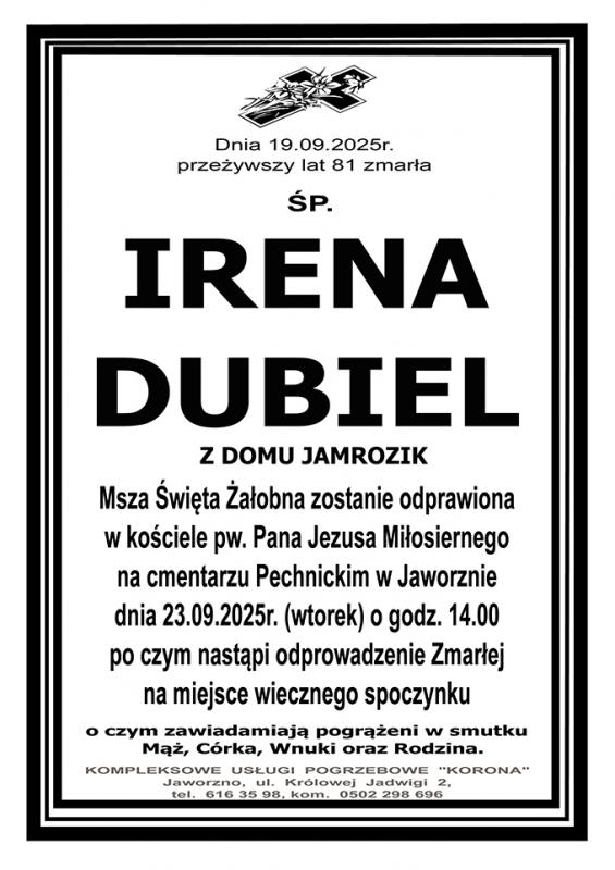 IRENA DUBIEL Z DOMU JAMROZIK
