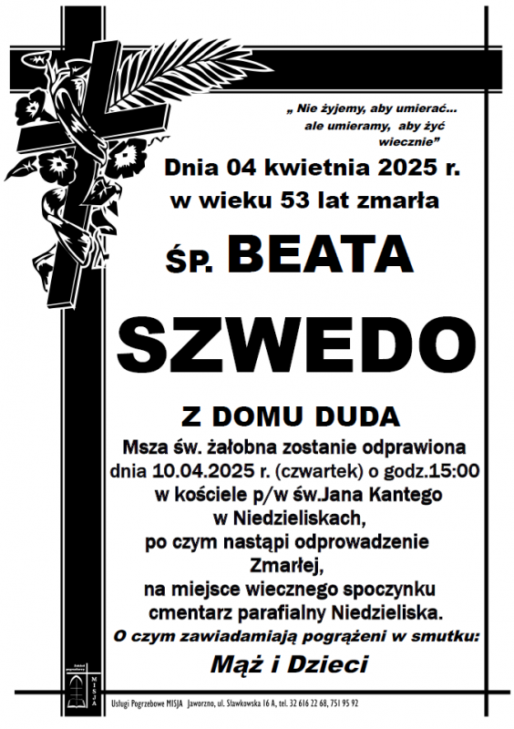 BEATA SZWEDO Z DOMU DUDA