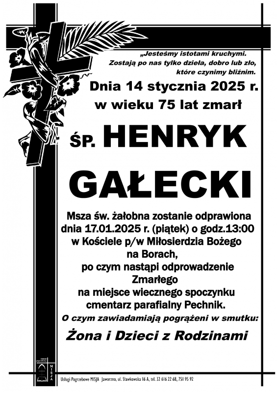 HENRYK GAŁECKI