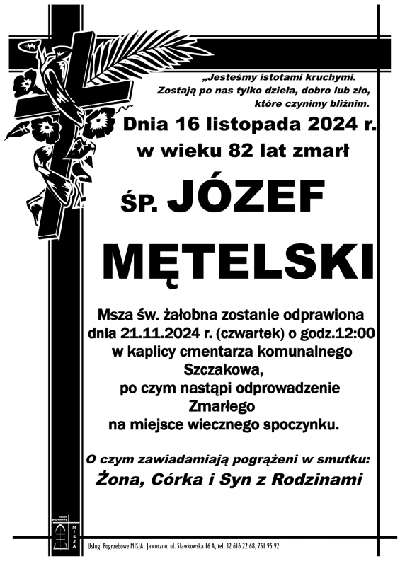 JÓZEF MĘTELSKI