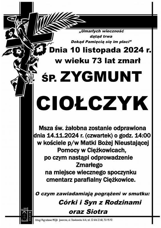 ZYGMUNT CIOŁCZYK