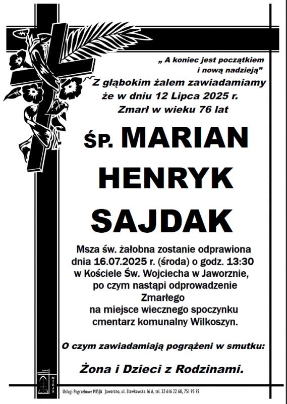 MARIAN HENRYK SAJDAK