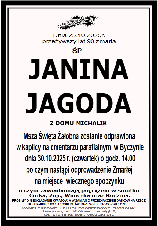 JANINA JAGODA Z DOMU MICHALIK