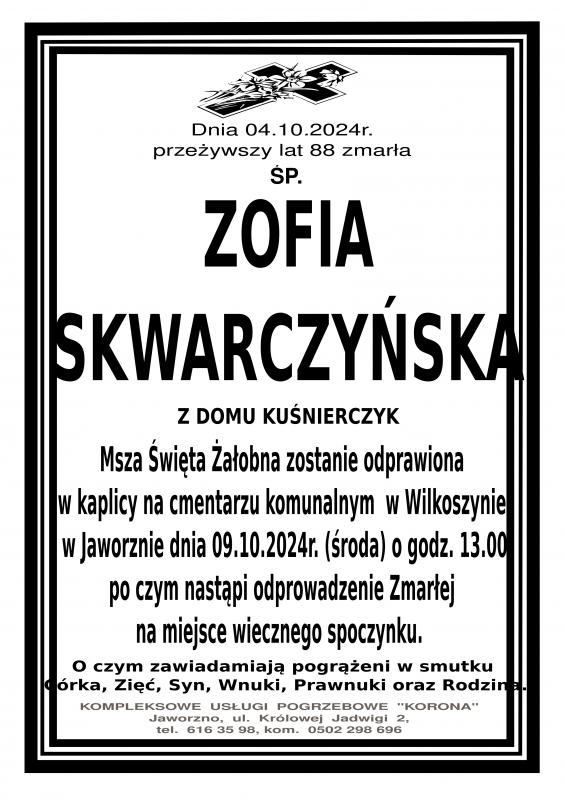 ZOFIA SKWARCZYŃSKA