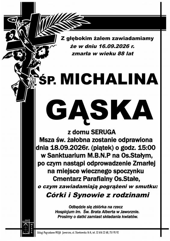 MICHALINA GĄSKA Z DOMU SERUGA