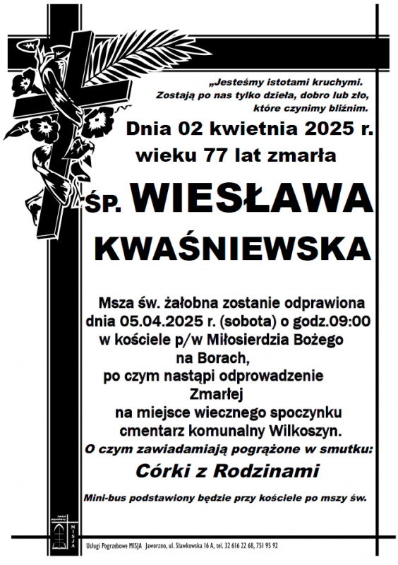 WIESŁAWA KWAŚNIEWSKA