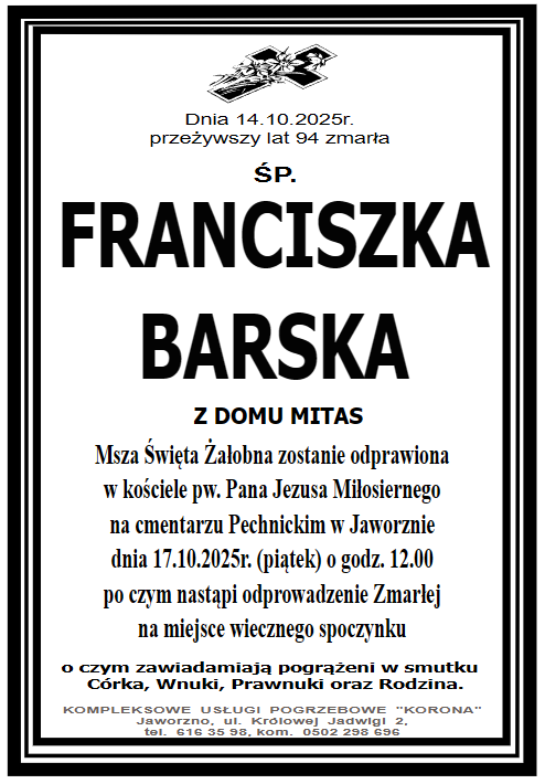 FRANCISZKA BARSKA Z DOMU MITAS