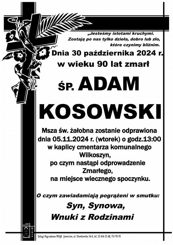 ADAM KOSOWSKI