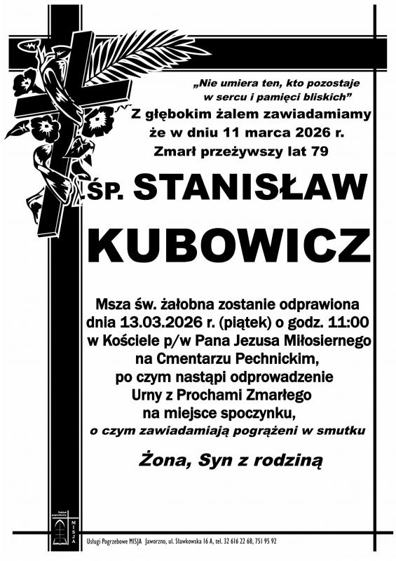 STANISŁAW KUBOWICZ