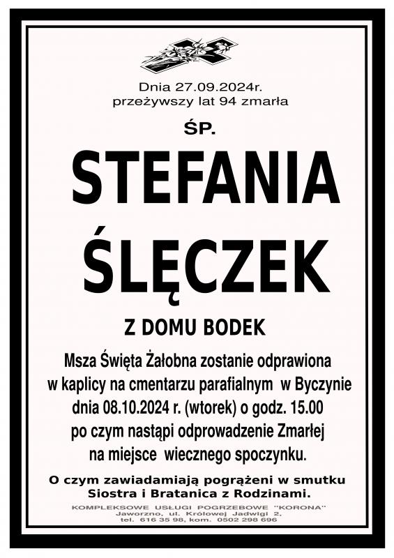 STEFANIA ŚLĘCZEK