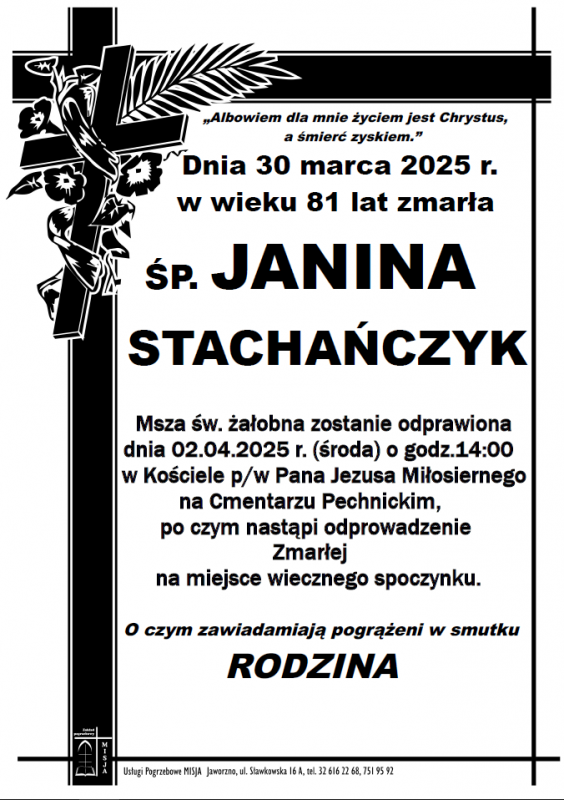 JANINA STACHAŃCZYK
