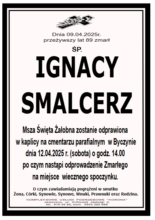 IGNACY SMALCERZ