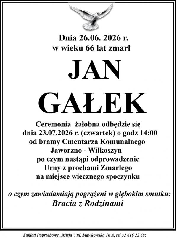 JAN GAŁEK
