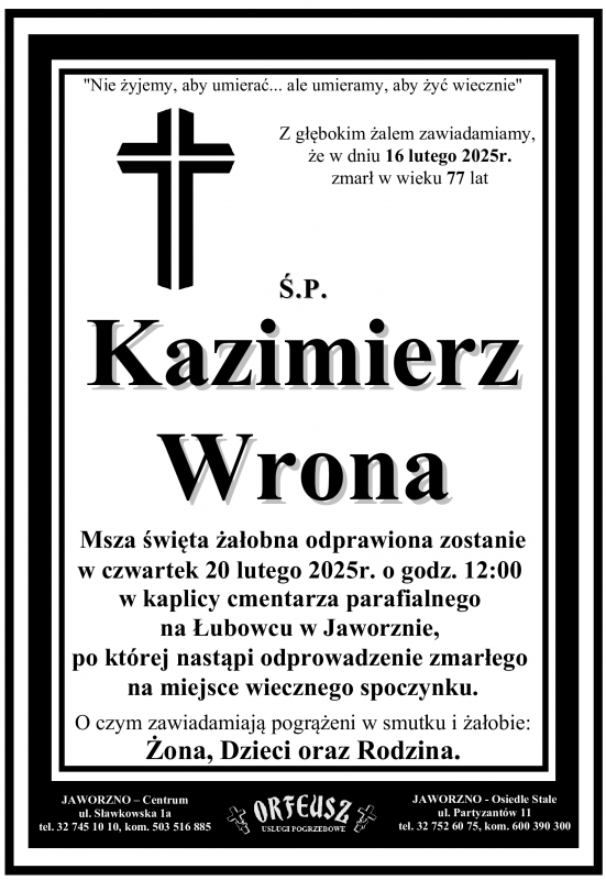 KAZIMIERZ WRONA