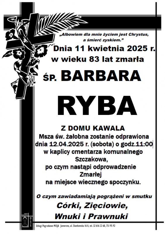 BARBARA RYBA Z DOMU KAWALA
